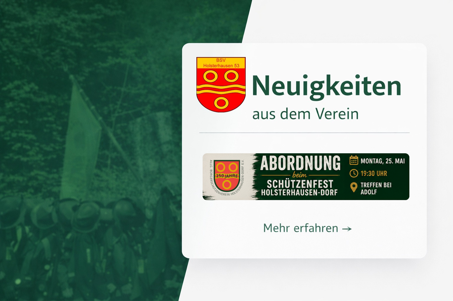 Abordnung beim Schützenfest Holsterhausen‑Dorf