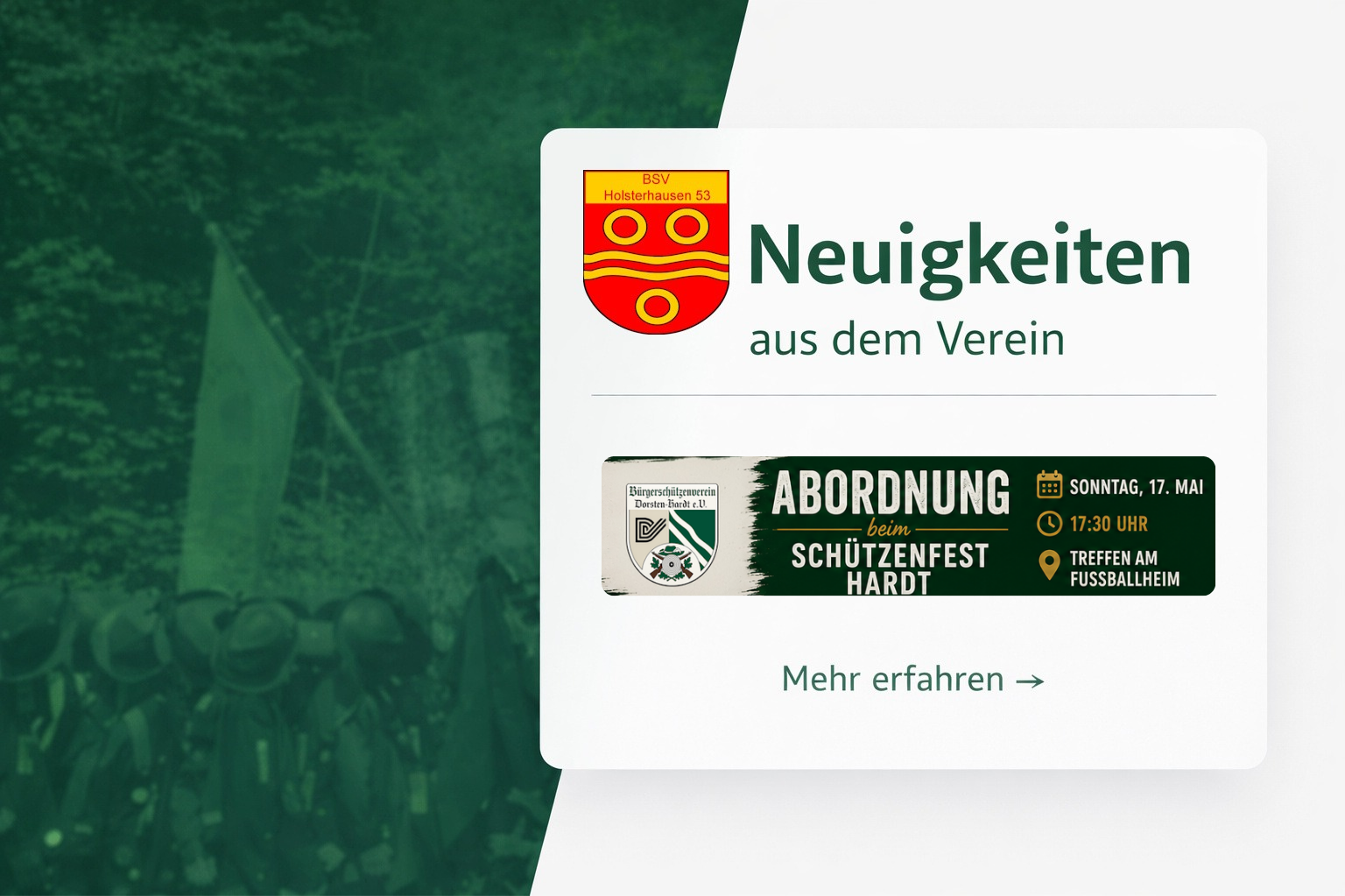 Abordnung beim Schützenfest in der Hardt