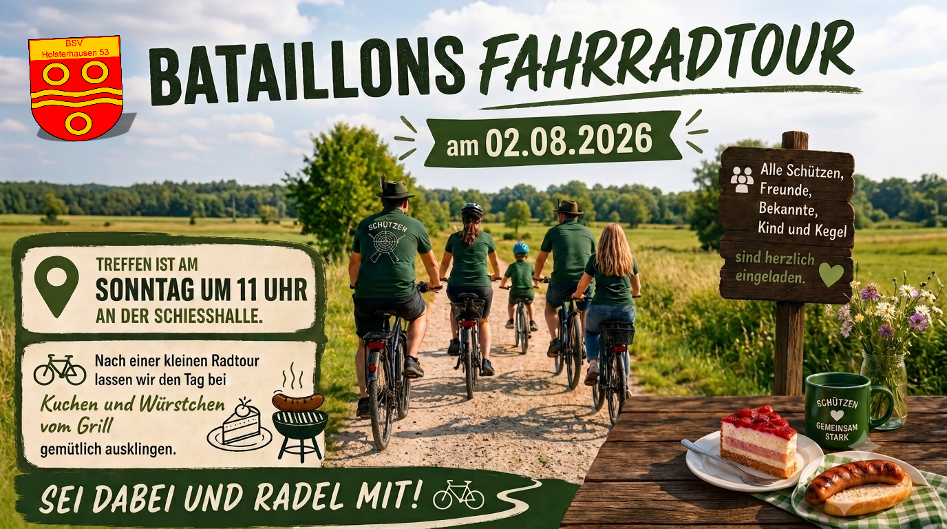 Bataillons-Fahrradtour 2026: Sei dabei und radel mit!